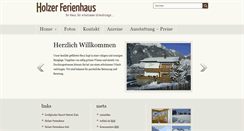 Desktop Screenshot of holzer-ferienhaus.at